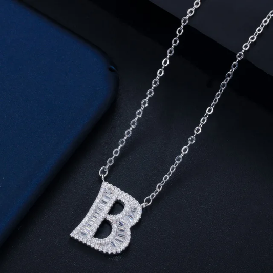 Solitaire letter necklace A M N K E O