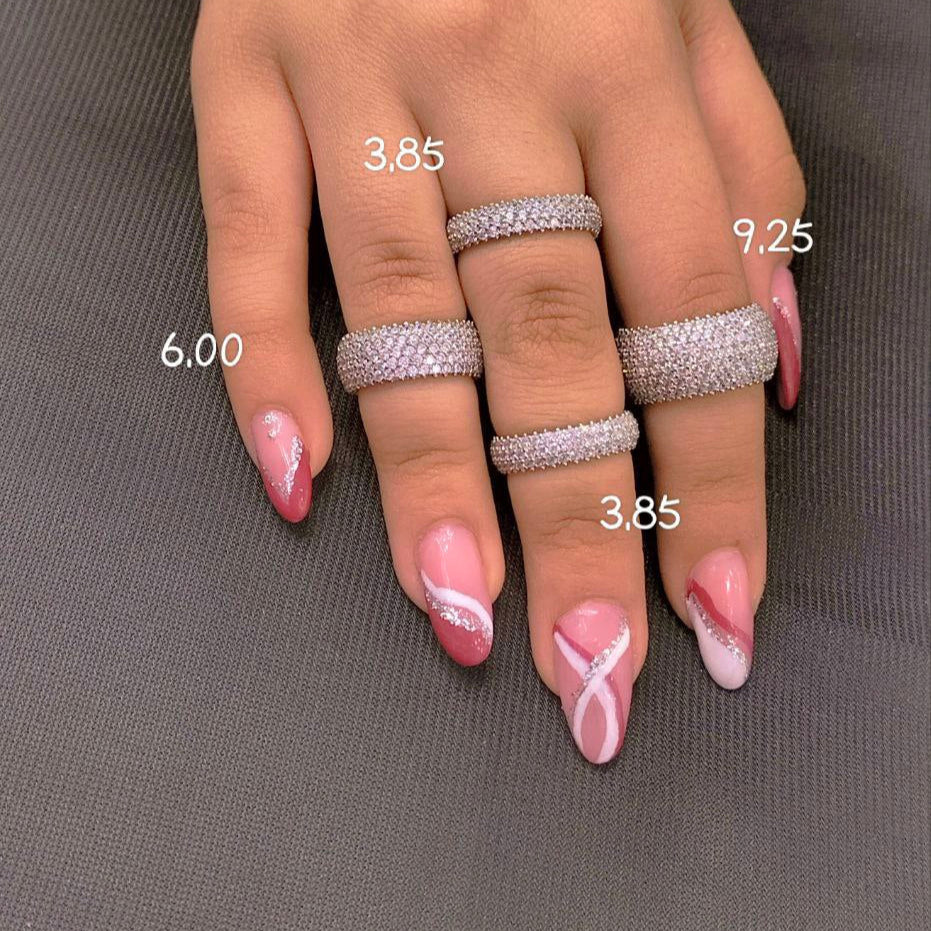 خواتم سوليتير من الفضة الإسترلينية