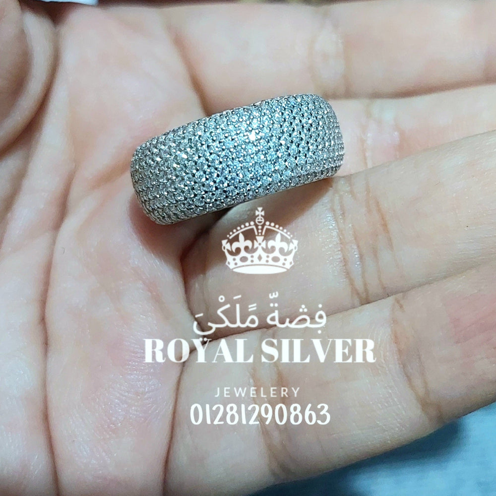 محابس سوليتير _فضة استرليني عيار 925
