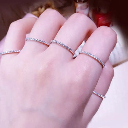 خواتم سوليتير من الفضة الإسترلينية