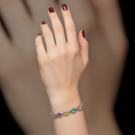 انسيال فاخر مرصع بأحجار زركون لامعة - فضة استرليني 925