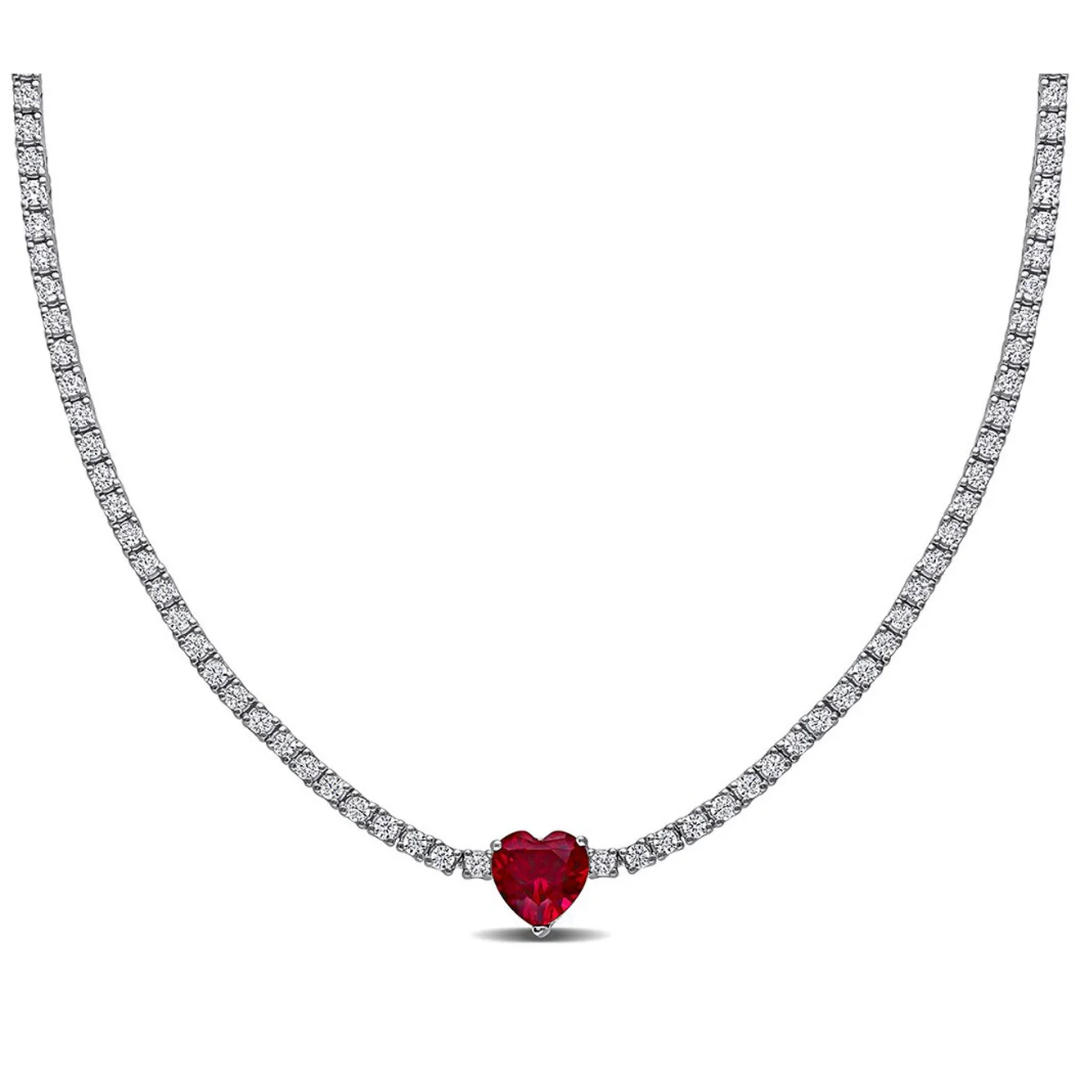 Tennis heart necklace