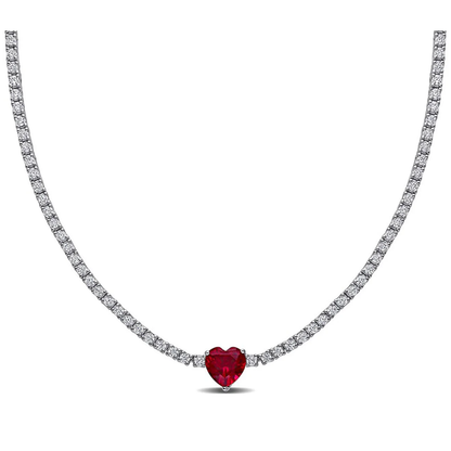 Tennis heart necklace