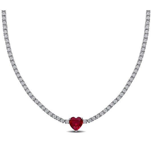 Tennis heart necklace