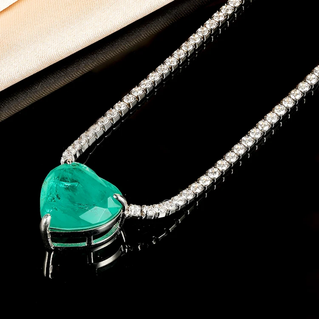 Tennis heart necklace