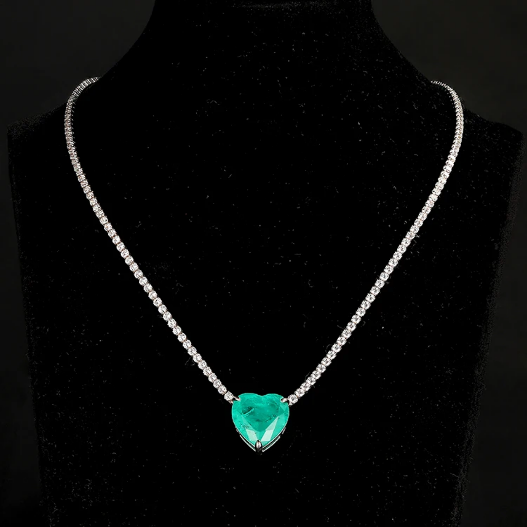 Tennis heart necklace