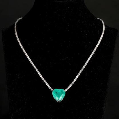 Tennis heart necklace