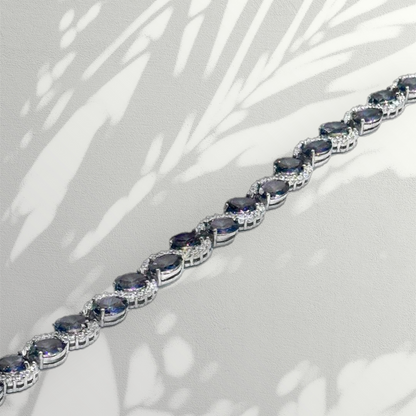 انسيال فاخر مرصع بأحجار زركون لامعة - فضة استرليني 925