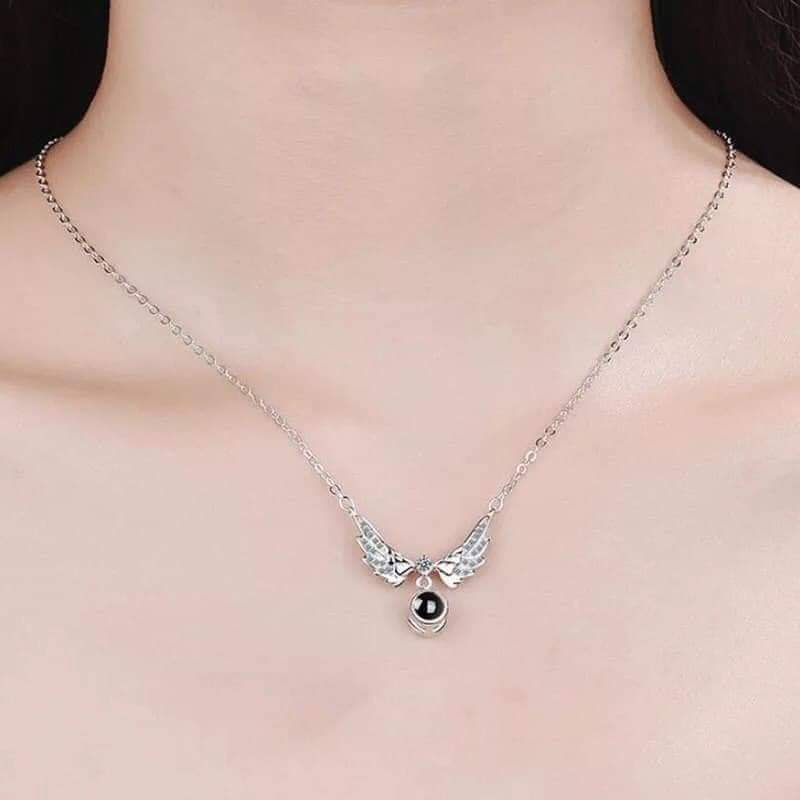 I Love You In 100 Languages necklace butterfly shaped -Premium 925 Sterling Silver