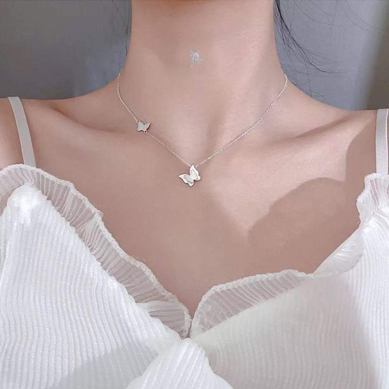 سلسلة الفراشتين _ فضة استرليني عيار 925