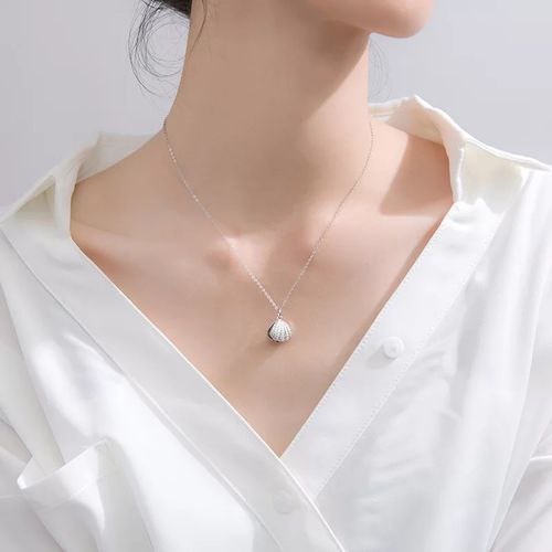 سلسله اللؤلؤة(سلسله الصدفة ) _ فضة استرليني عيار 925