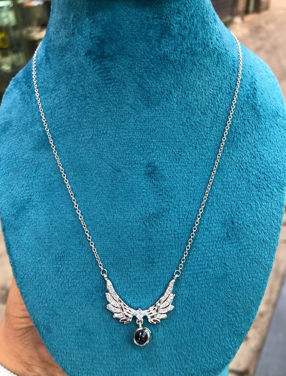 I Love You In 100 Languages necklace butterfly shaped -Premium 925 Sterling Silver