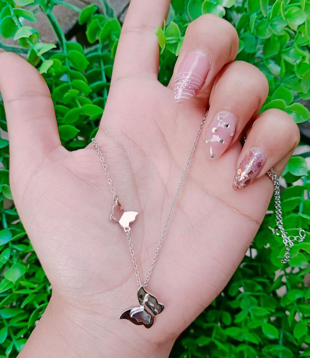 سلسلة الفراشتين _ فضة استرليني عيار 925