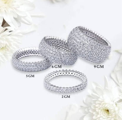 خواتم سوليتير من الفضة الإسترلينية