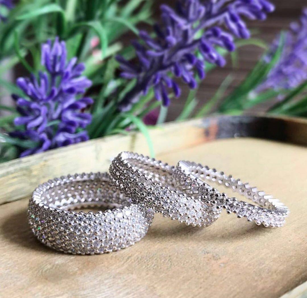 خواتم سوليتير من الفضة الإسترلينية