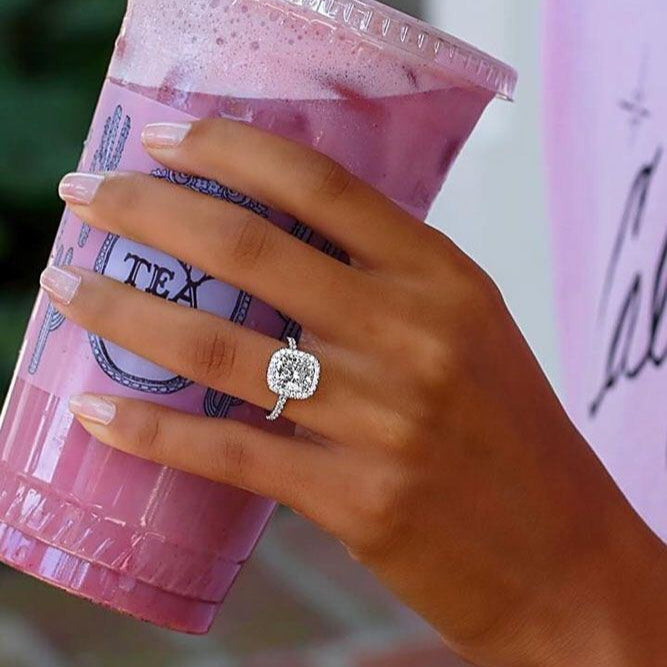 خاتم ياسمين صبري الفاخر فضة الإسترليني عيار 925