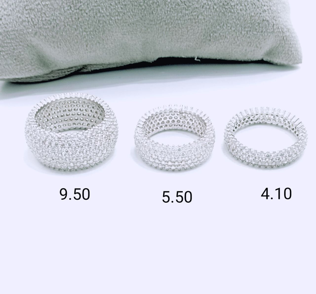 خواتم سوليتير من الفضة الإسترلينية