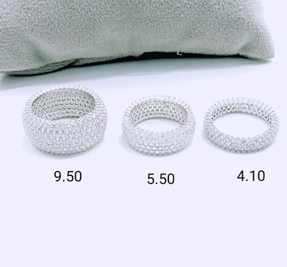 خواتم سوليتير من الفضة الإسترلينية