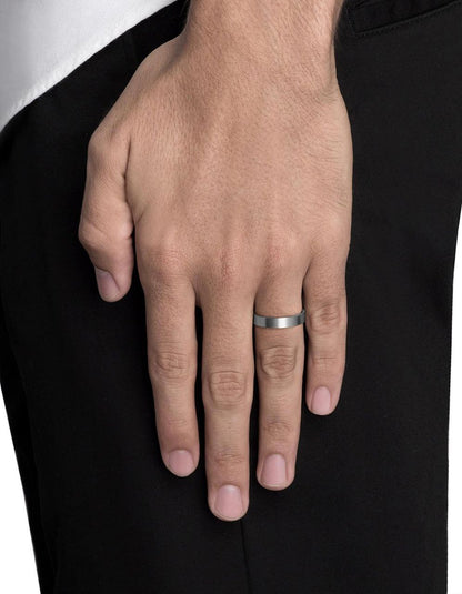 Men's Turkish silver 925 wedding band shiny