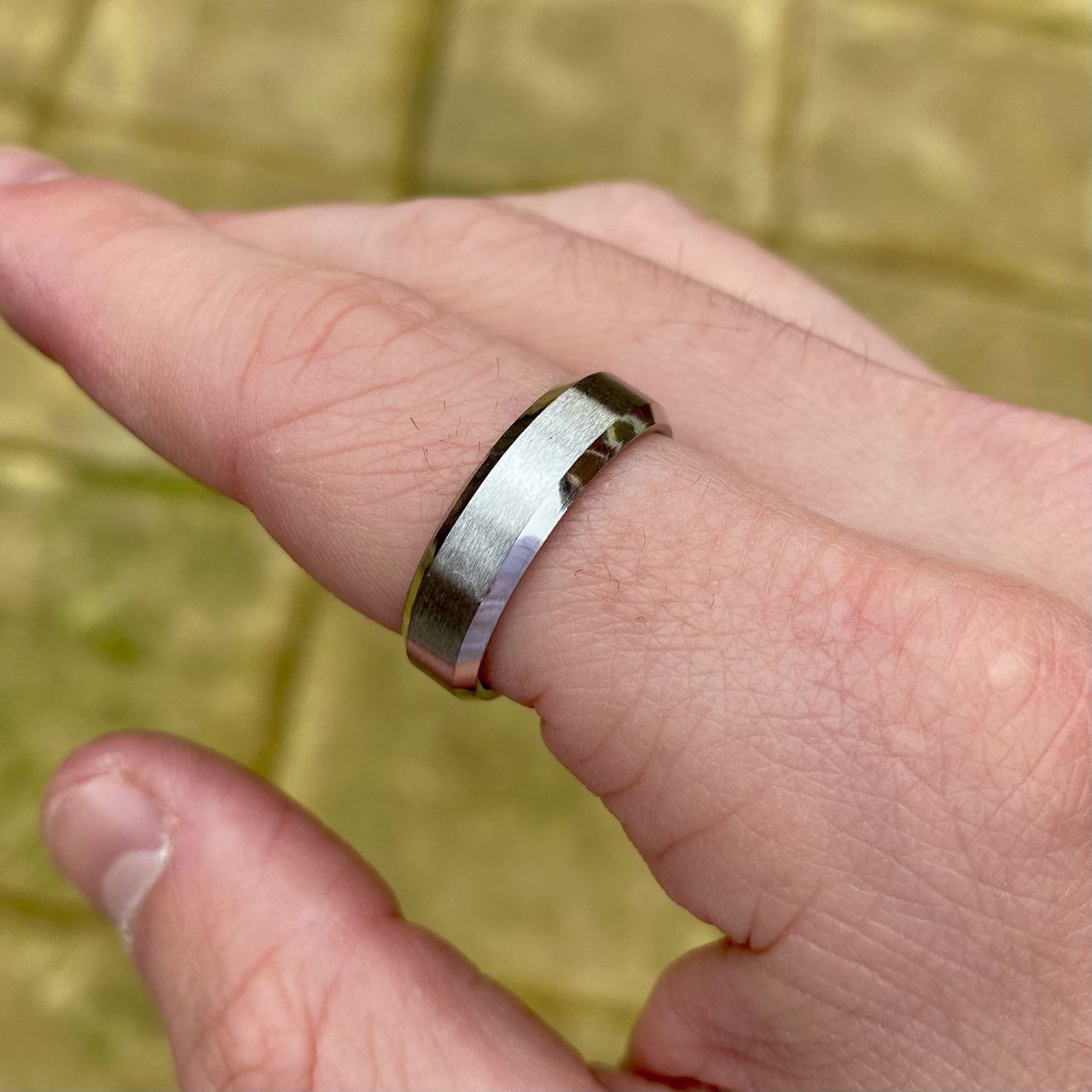 Men's Turkish silver 925 wedding band shiny