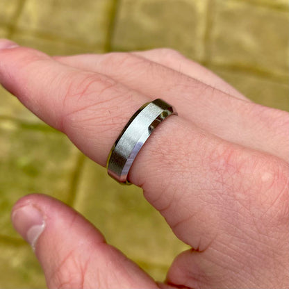 Men's Turkish silver 925 wedding band shiny