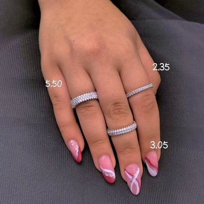 خواتم سوليتير من الفضة الإسترلينية