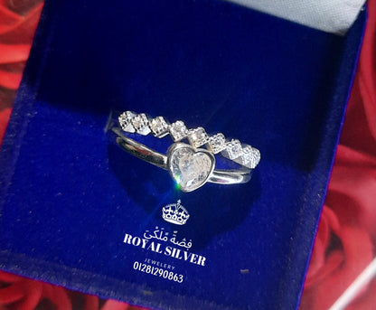 Blue heart and heartbeat set