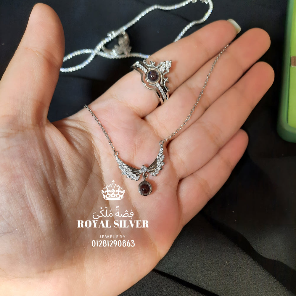 طقم بحبك بكل لغات العالم_ فضة استرليني عيار 925
