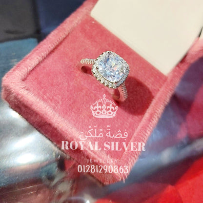 خاتم ياسمين صبري الفاخر فضة الإسترليني عيار 925