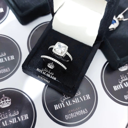 خواتم سوليتير من الفضة الإسترلينية