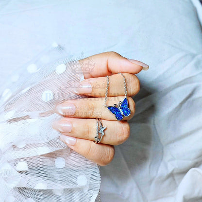 طقم الفراشة الزرقاء