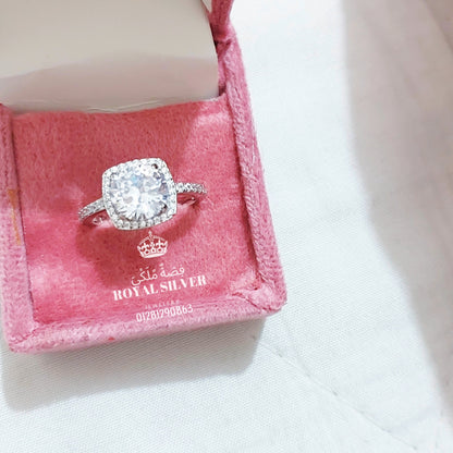 خاتم ياسمين صبري الفاخر فضة الإسترليني عيار 925