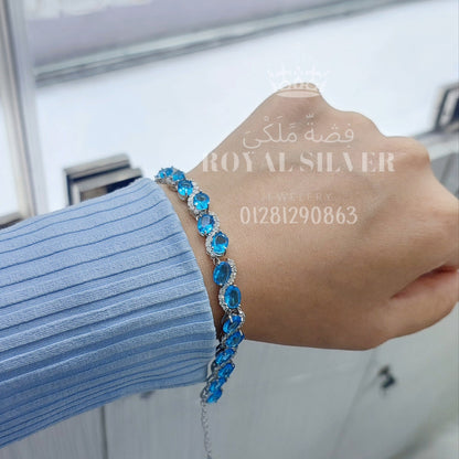 انسيال فاخر مرصع بأحجار زركون لامعة - فضة استرليني 925