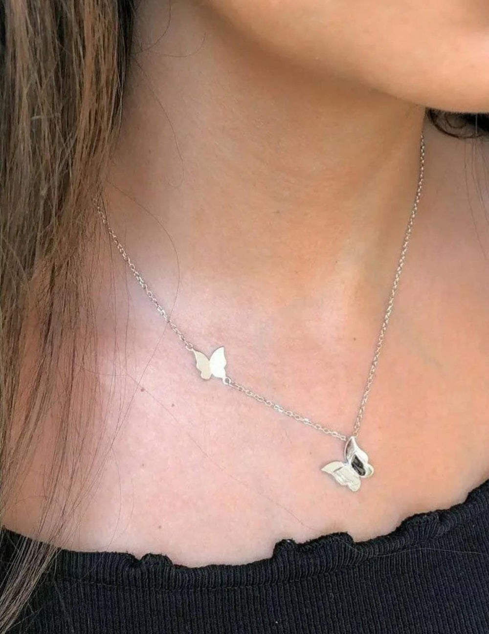 سلسلة الفراشتين _ فضة استرليني عيار 925