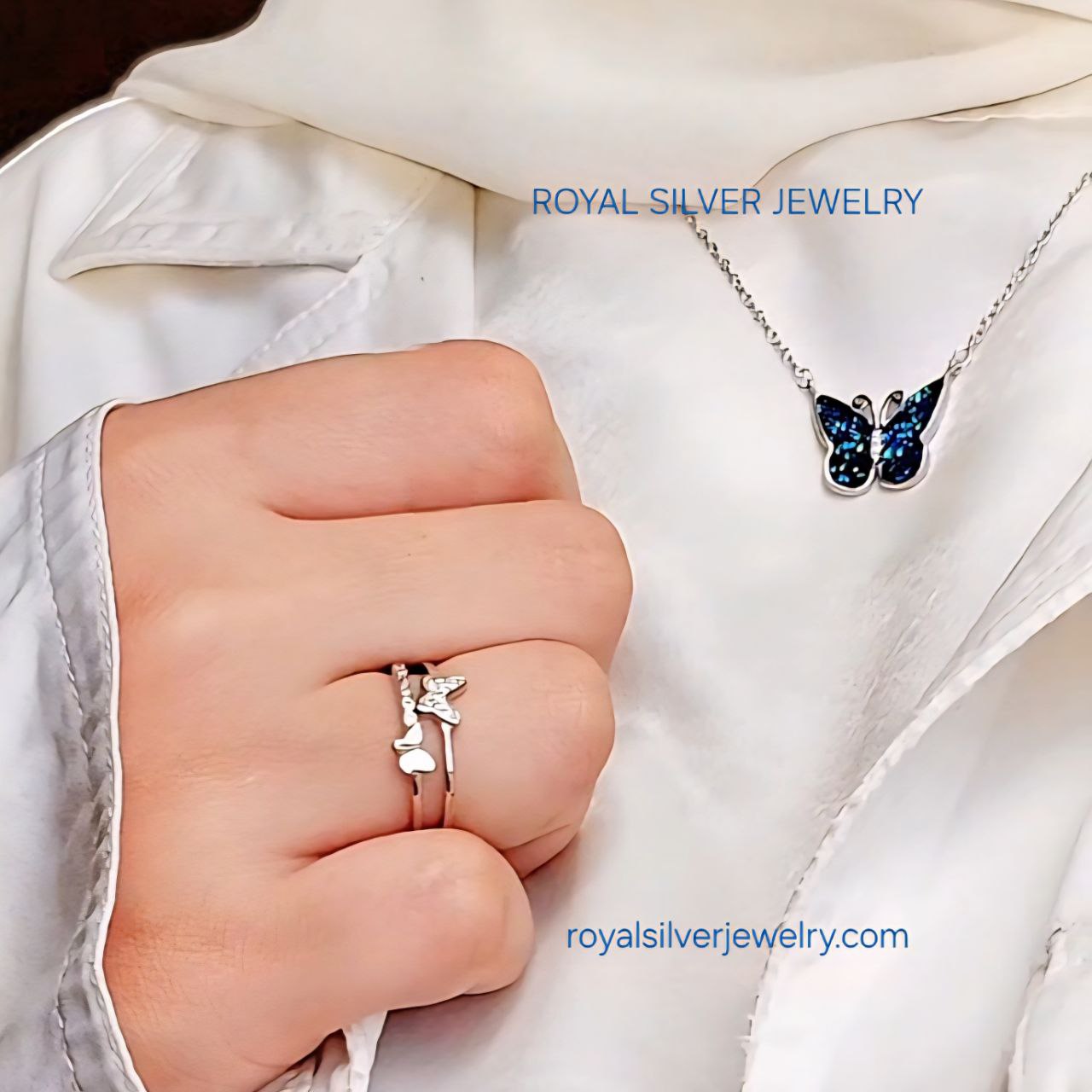 Blue Butterfly Set- Premium 925 Sterling Silver