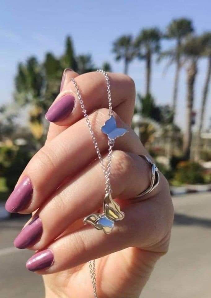 سلسلة الفراشتين _ فضة استرليني عيار 925